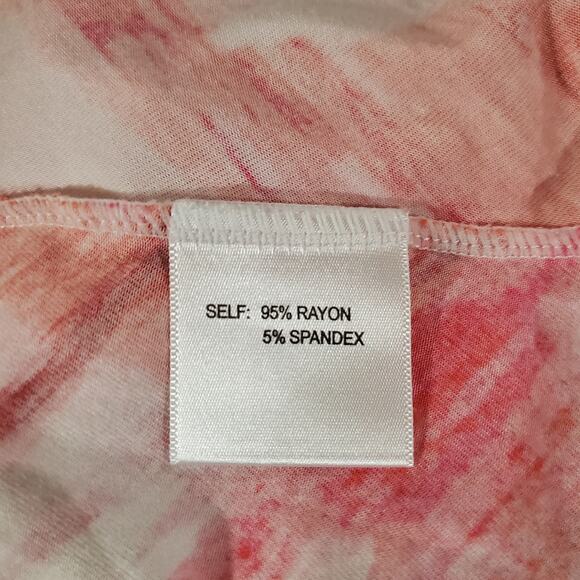 Rose + Olive Scoop Neck 3/4 Sleeve Hi Low Blouse Top Womens Plus Size 2X Pink - Picture 7 of 9